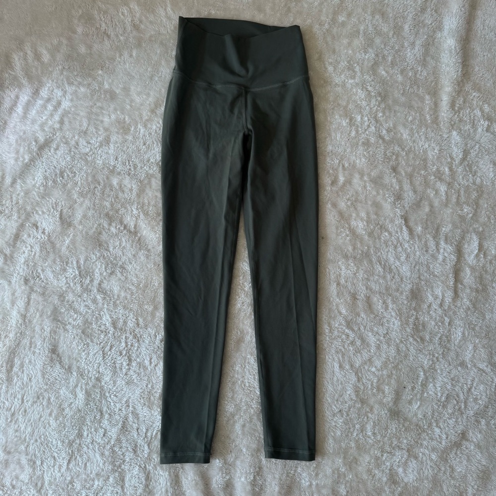 ECHT Womens Leggings Force Scrunch Olive Green High Rise Modern Athlete XS